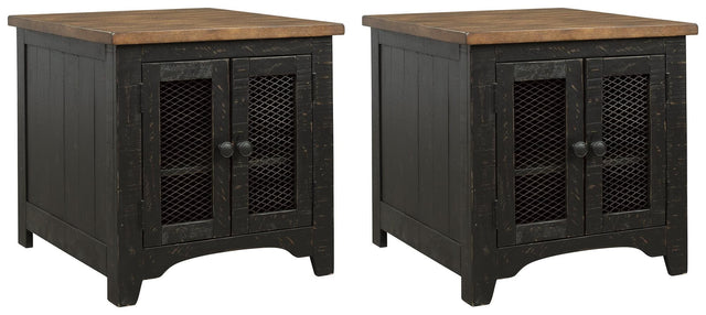 Valebeck Black/Brown 2 End Tables — product image 2