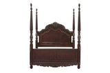 Deryn Park Cherry Modern Traditional Solid Wood Poster Bedroom Set - Ella Furniture