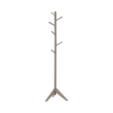 Side view of Devlin Coat Rack showing wooden shelf and hooks
