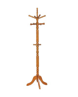 Achelle 11-Hook Coat Rack Golden Brown side angle