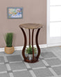 Elton Round Faux Marble Top Accent Table front view