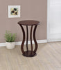 Espresso Cherry Wood Rounded Plant Stand 900934 - Ella Furniture