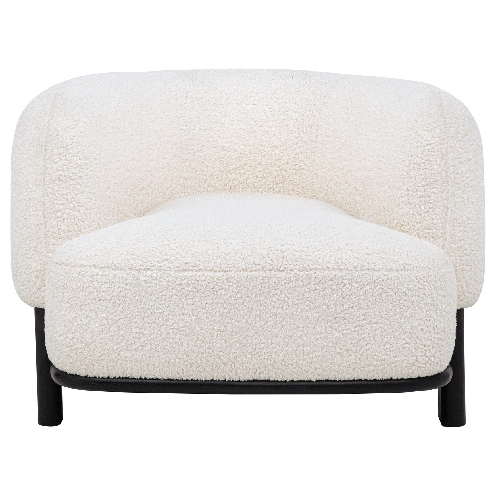 Black base and swivel mechanism detail on Lawler chair