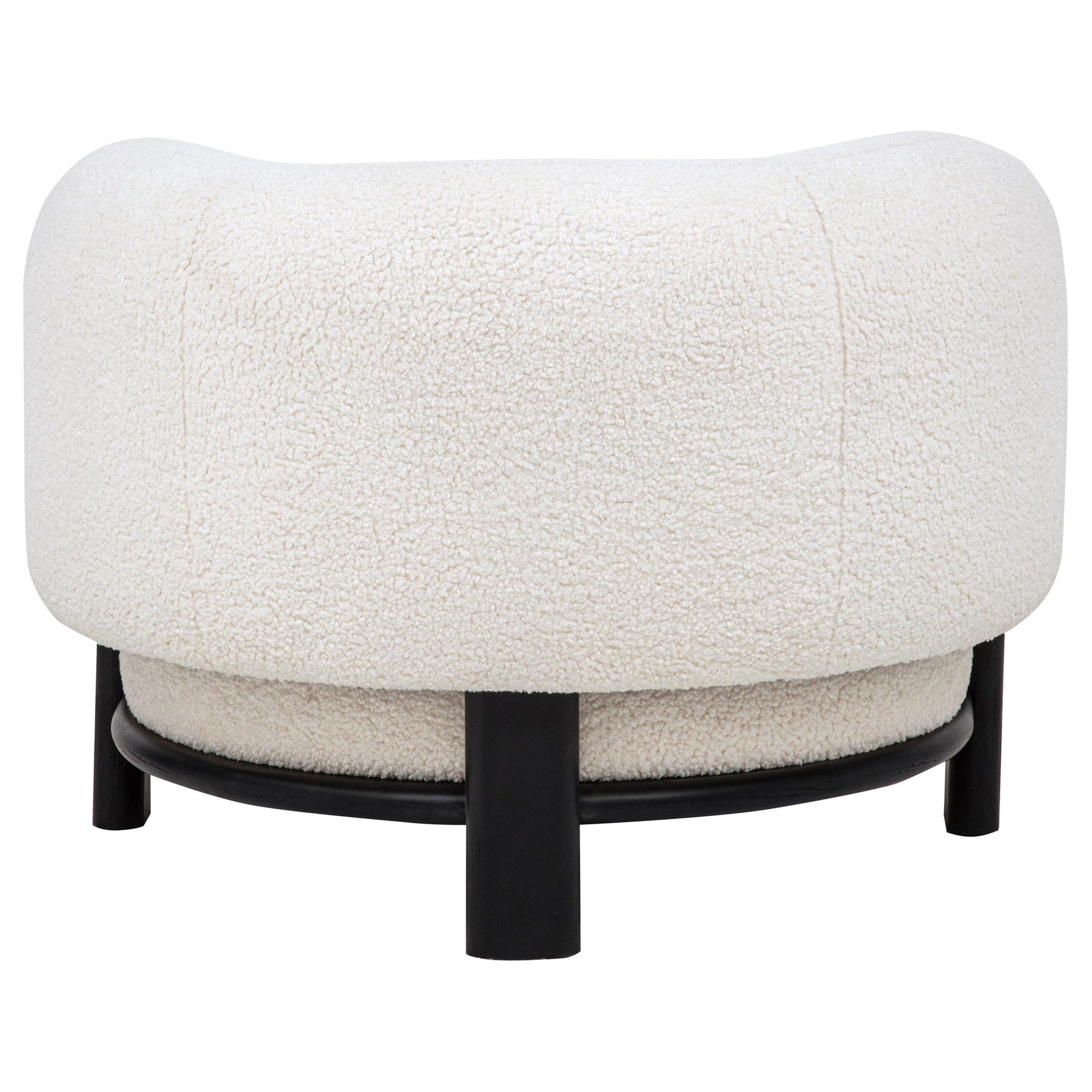 Wood frame underside of Lawler accent chair