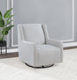 Serra Boucle Upholstered Swivel Glider Recliner Dove Grey side view