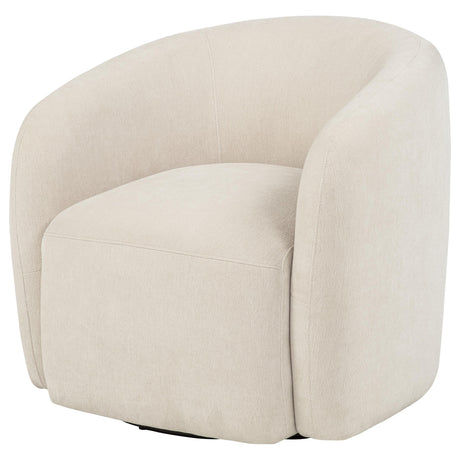 Close-up of Gerley chair soft chenille upholstery