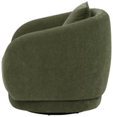 Back view of Arnaud chenille swivel chair