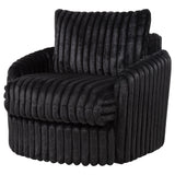 Detail of swivel base on Sarco arm chair