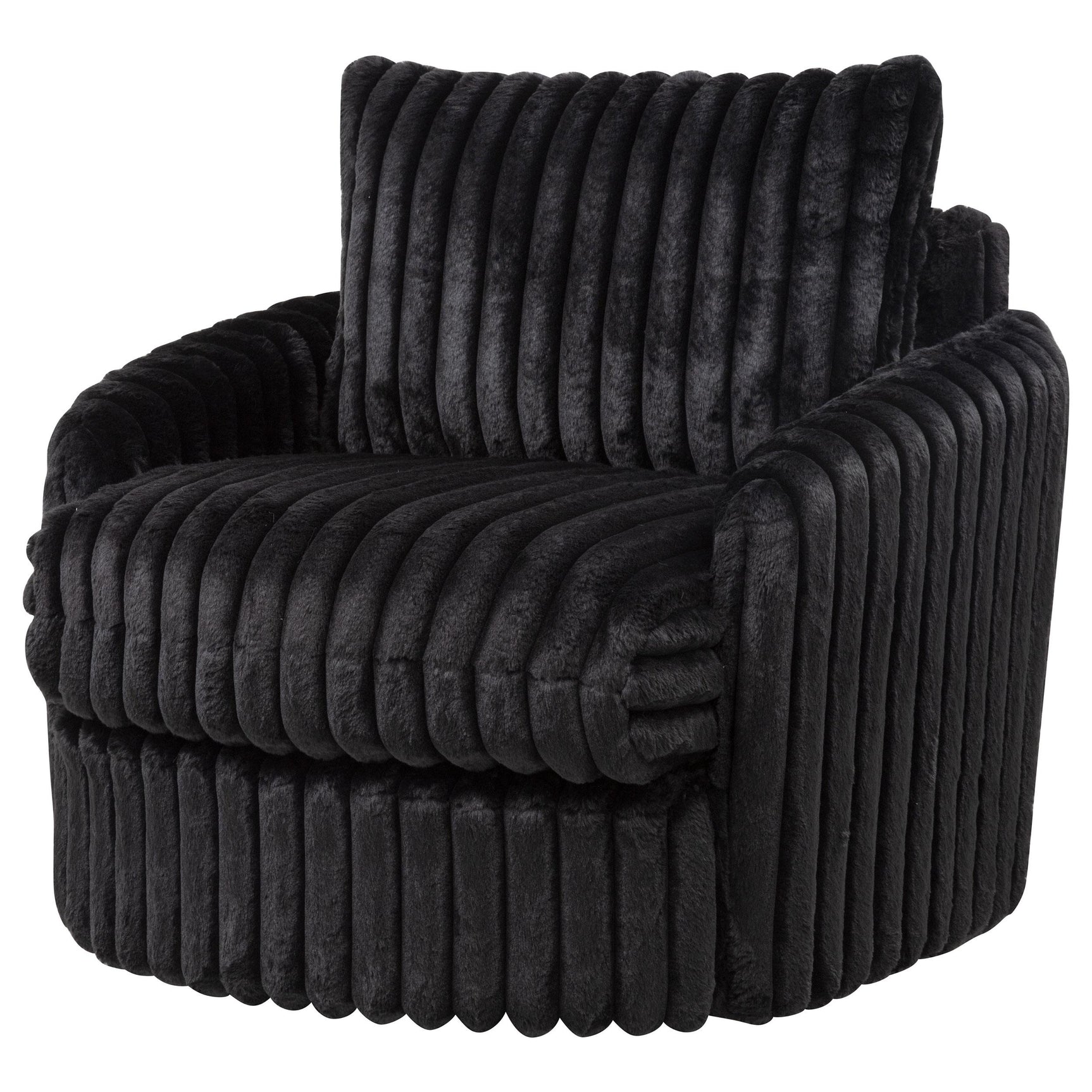 Detail of swivel base on Sarco arm chair