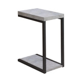 Beck Accent Table front view showing drawer and cement finish