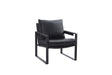 Shera Black Accent Chair front angle