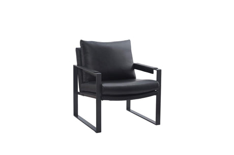 Shera Black Accent Chair front angle