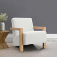 Fitzroy Accent Chair exposed wood armrest detail