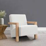 Fitzroy Accent Chair exposed wood armrest detail