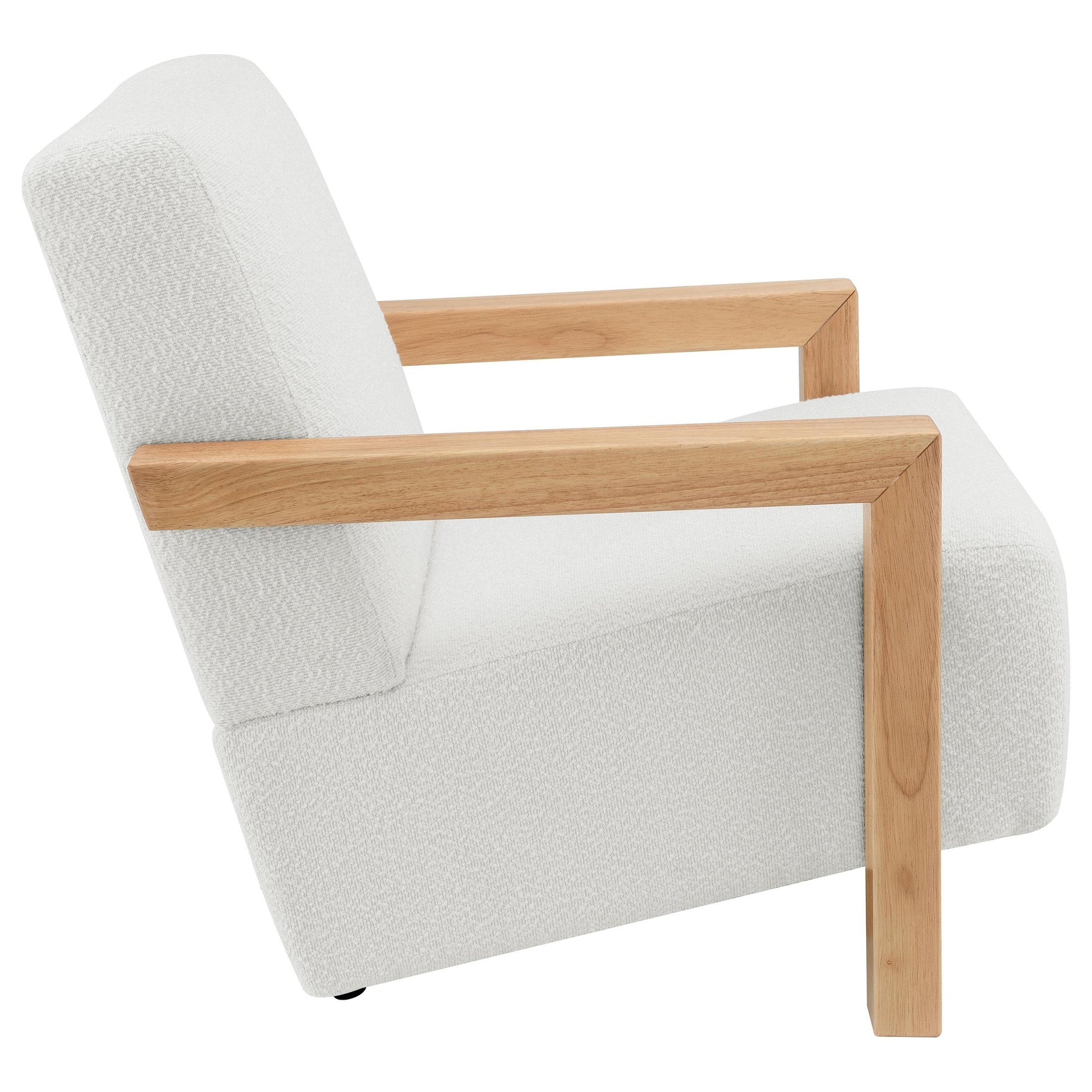Armrest and wood grain detail on Fitzroy chair