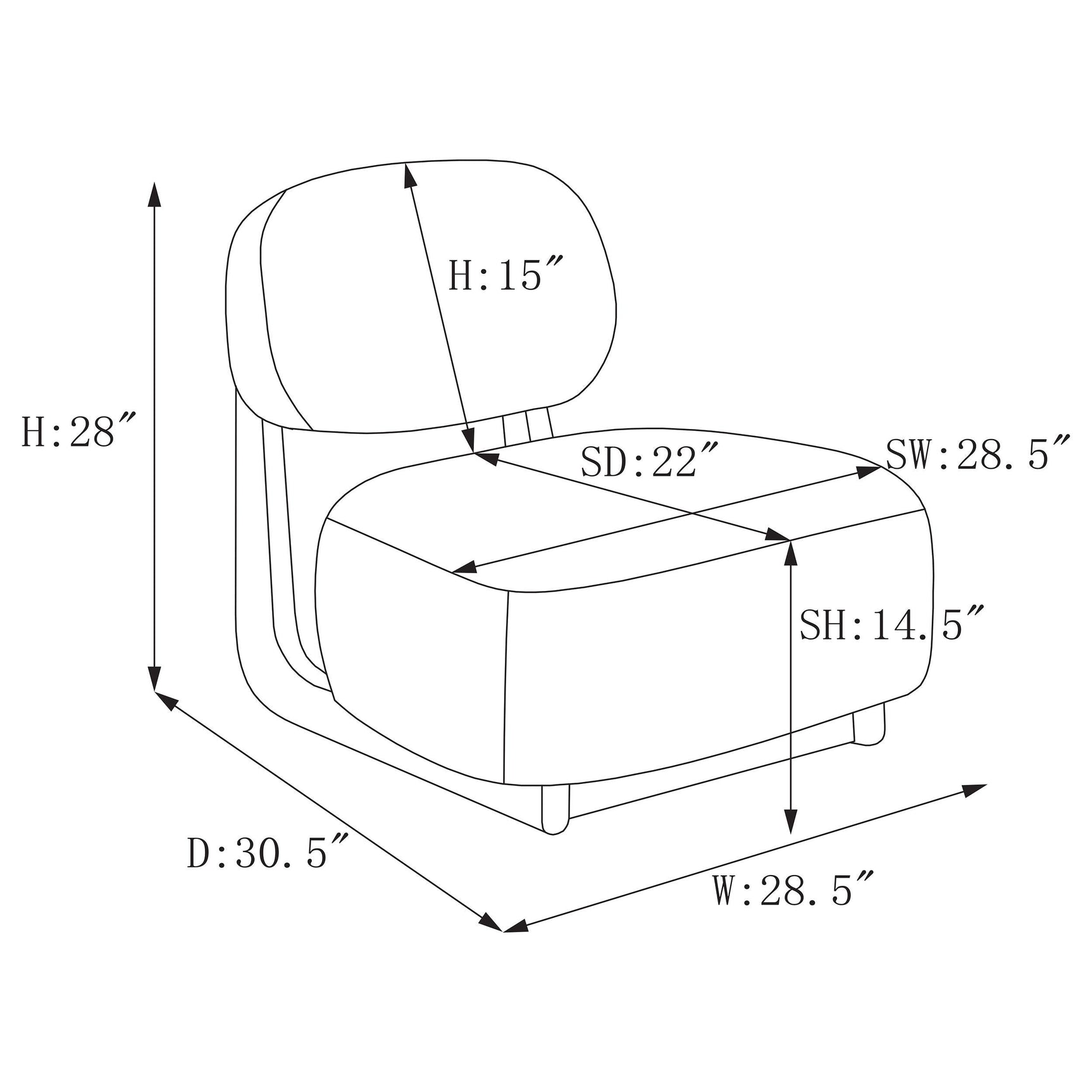 Duffie Chair underside frame view
