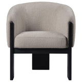 Close-up of Valdez chair black hardwood legs