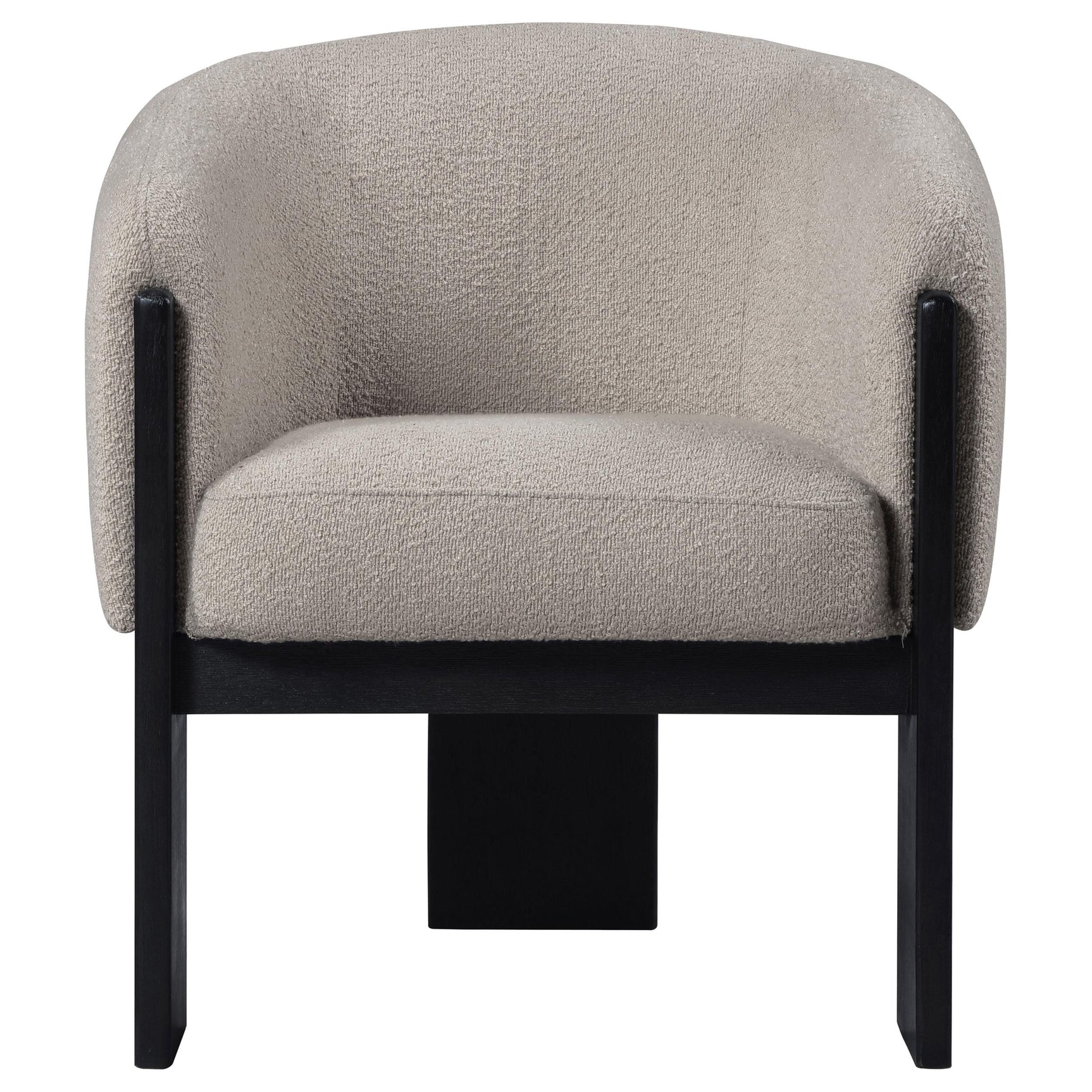 Close-up of Valdez chair black hardwood legs