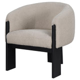 Detail of textured boucle upholstery