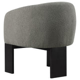 Valdez black legs detail of Valdez accent chair