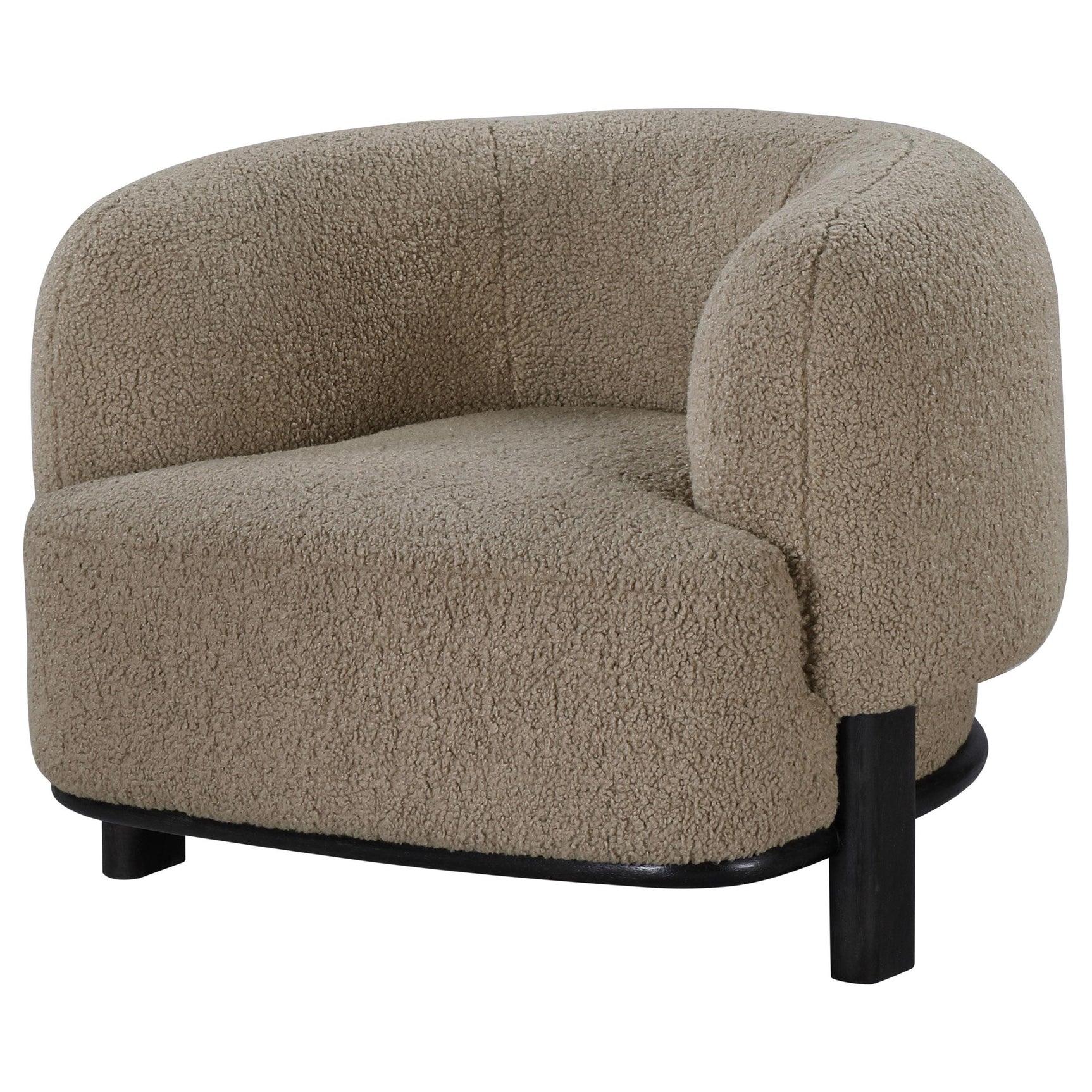 Back view of Lawler barrel back accent chair