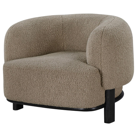 Back view of Lawler barrel back accent chair
