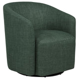 Mossbrook Fabric Upholstered Swivel Accent Chair Green