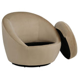 Myernick swivel accent chair showing plush seat cushion