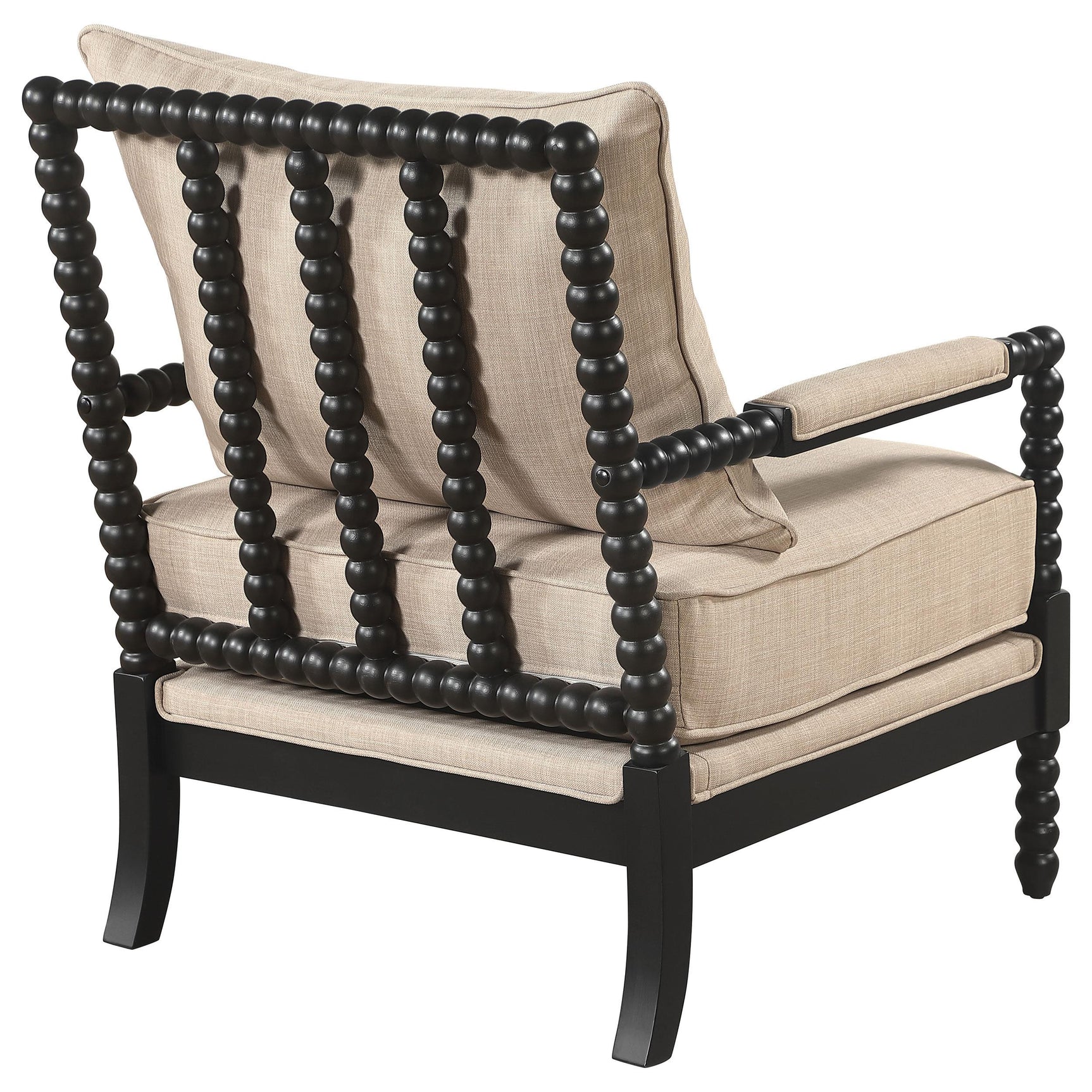 Back view of Blanchett accent chair frame
