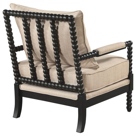 Back view of Blanchett accent chair frame