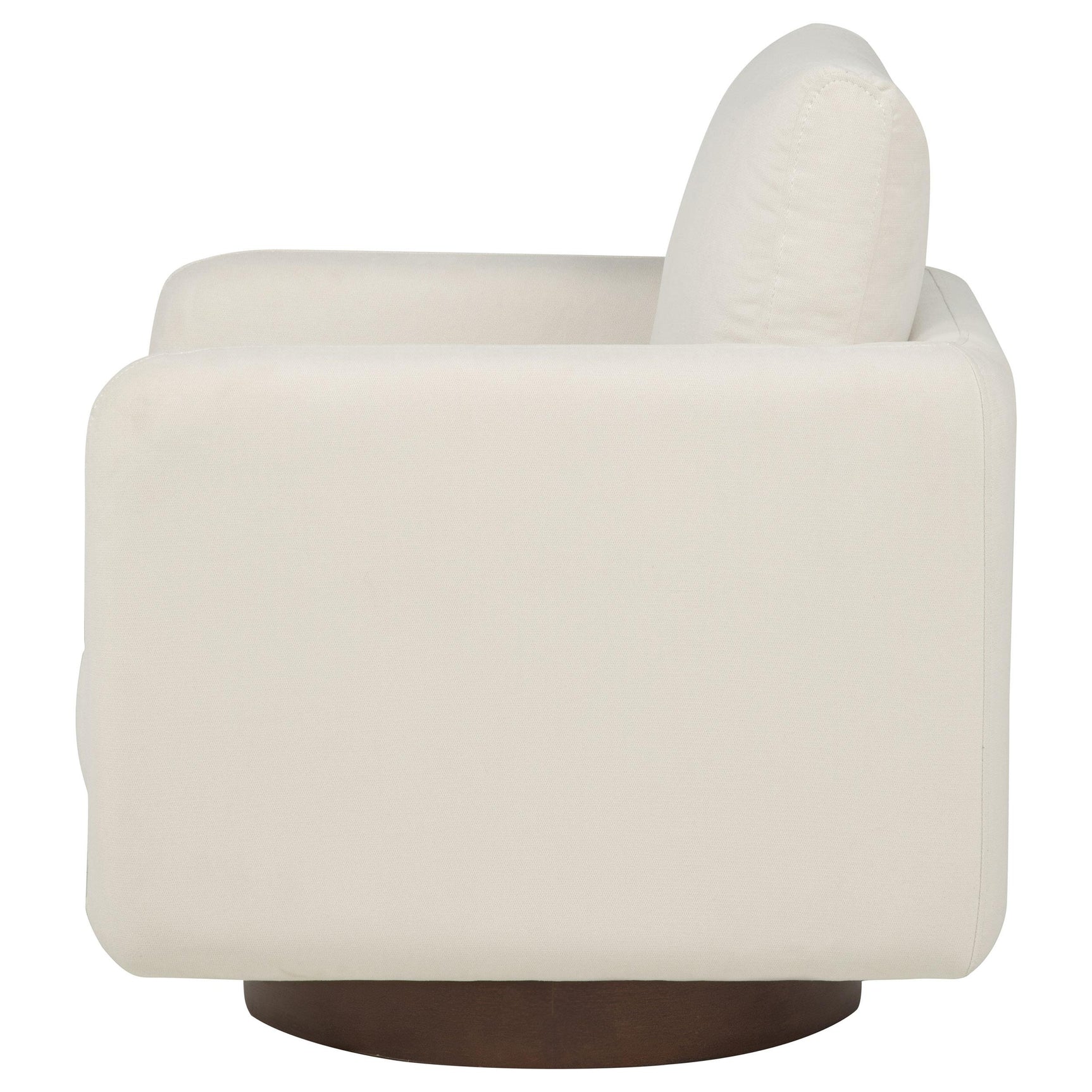 Back view of Iris swivel accent chair