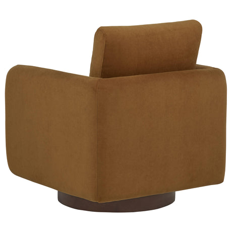 Iris swivel chair seat cushion detail with pocket coil construction