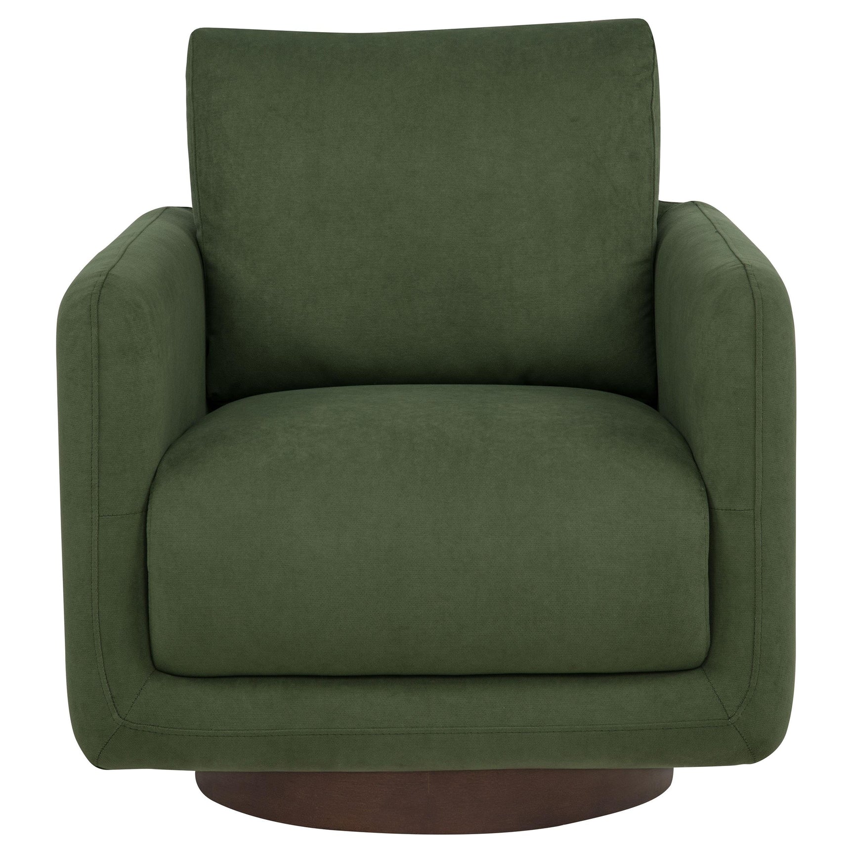Close-up of wide track arm and fabric upholstery