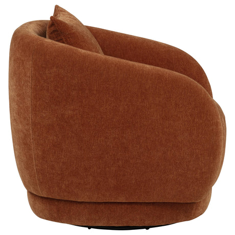 Detail of chair’s plywood frame under cushioning