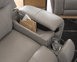 Real Moments Ash Leather Power Recliner with Audio Seating — product image 14