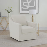 Swivel base and fabric texture detail
