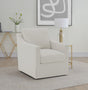 Swivel base and fabric texture detail