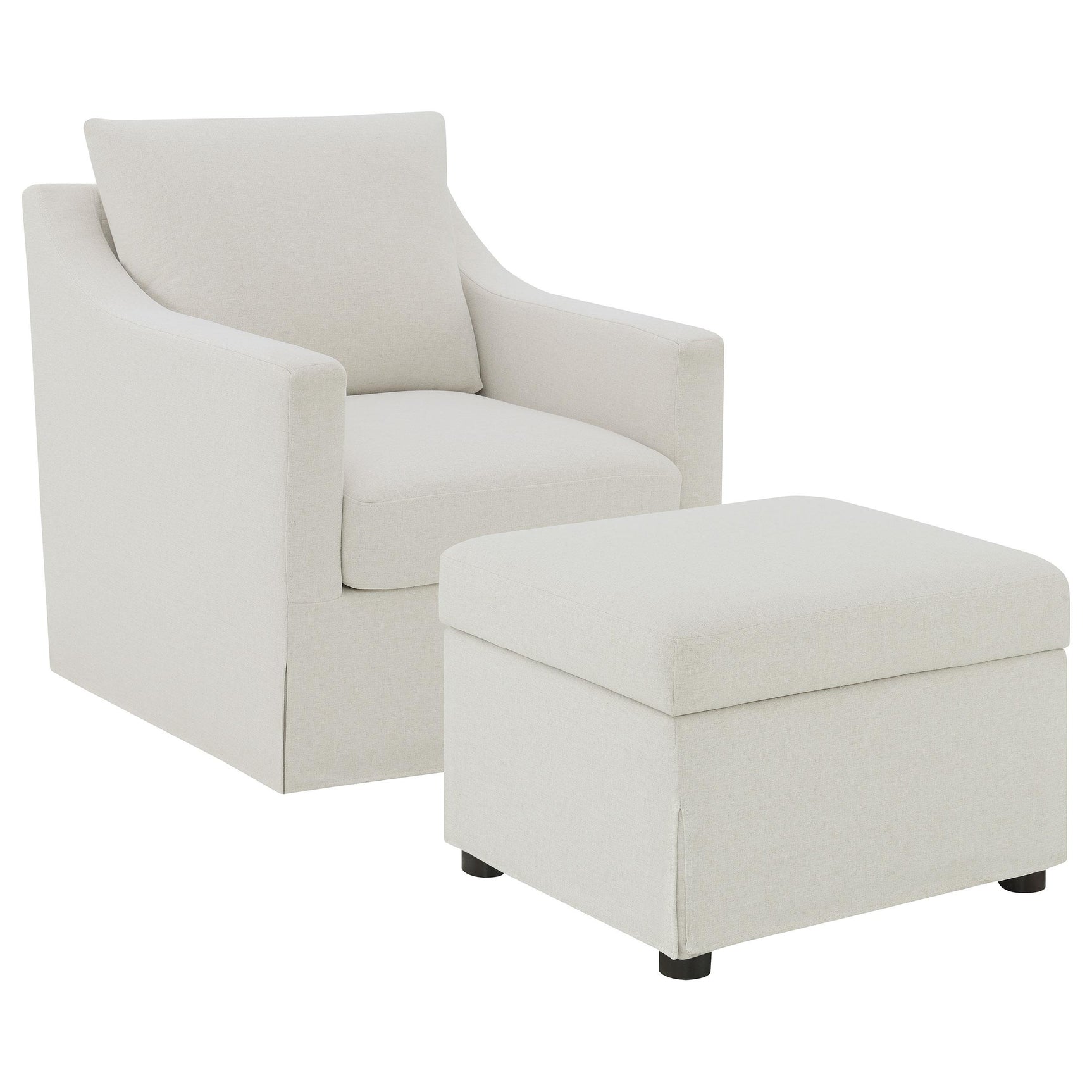 Winter Accent Chair armrest and fabric detail