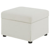 Top view of ottoman seat cushion