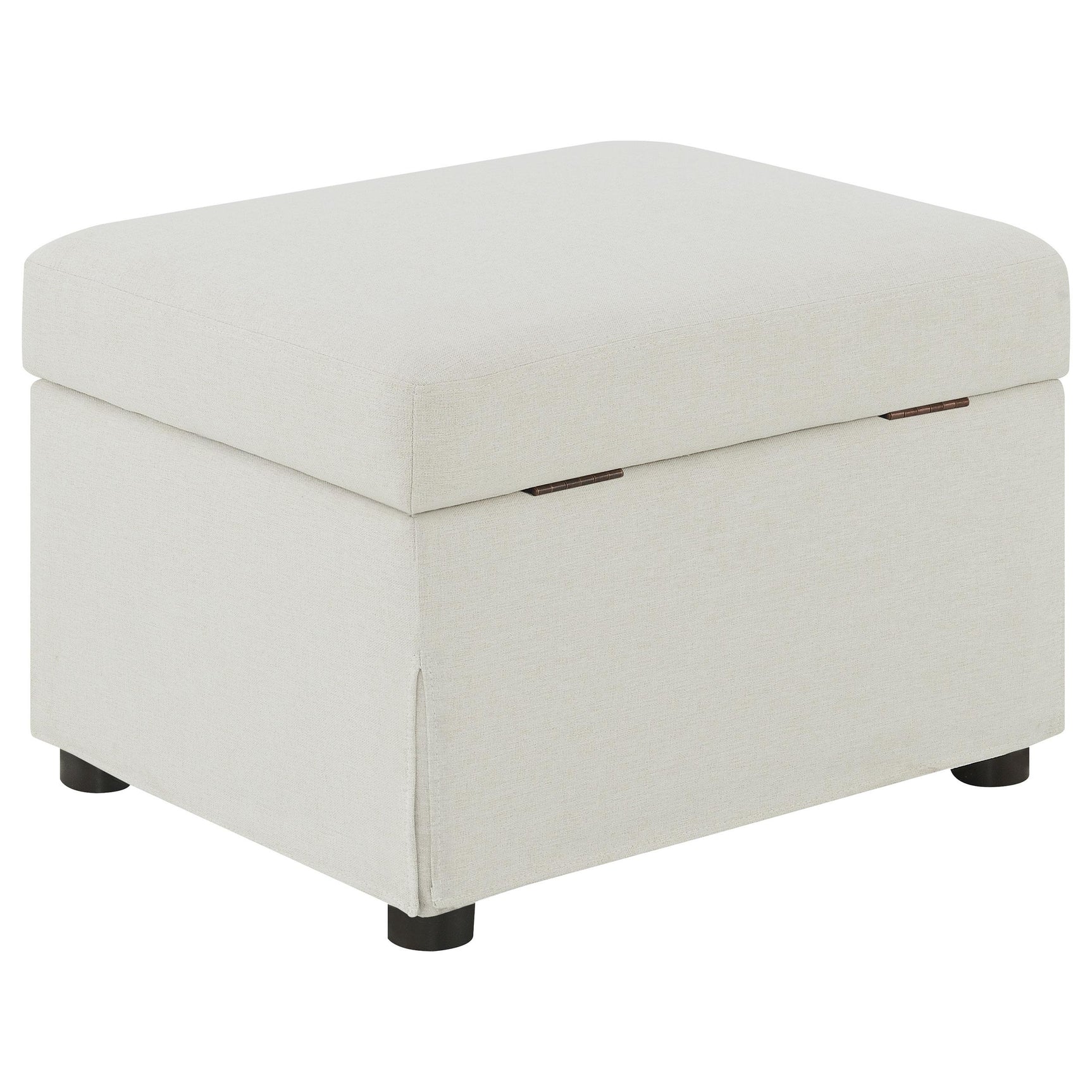 Ottoman used as footrest in living room setting