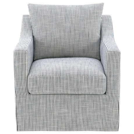 Side view of Winter Upholstered Sloped Arm Swivel Accent Chair
