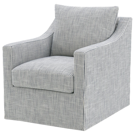 Back angle of Winter Grey Upholstered Swivel Chair