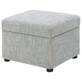 Fabric texture detail of Winter ottoman