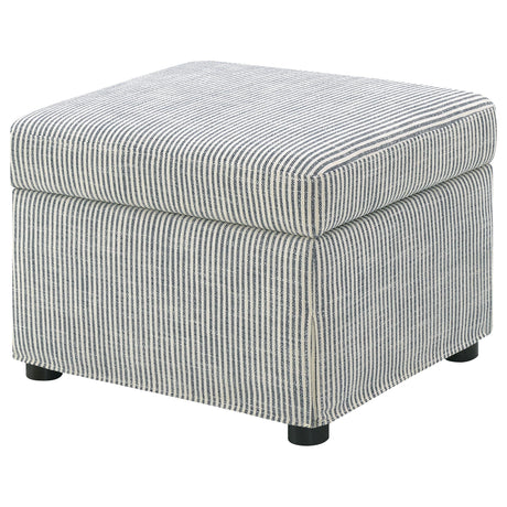 Fabric texture detail of Winter ottoman