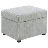 Winter ottoman bottom view showing plywood frame