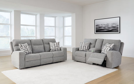 Close-up of Biscoe Sofa arm and fabric texture in pewter