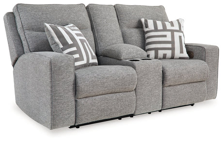 Biscoe sofa reclined position angled view
