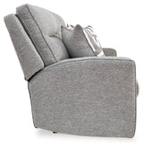 Side profile showing arm and seat details
