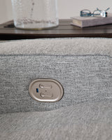 Biscoe 3-piece pewtering reclining sofa set front view