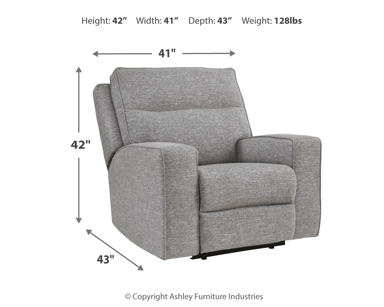 Biscoe loveseat dimension chart image